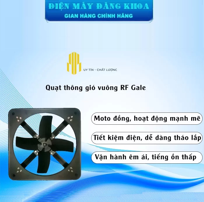 Quạt thông gió công nghiệp vuông Gale RF50