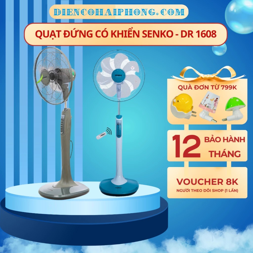 Quạt đứng có điều khiển Senko DR1608
