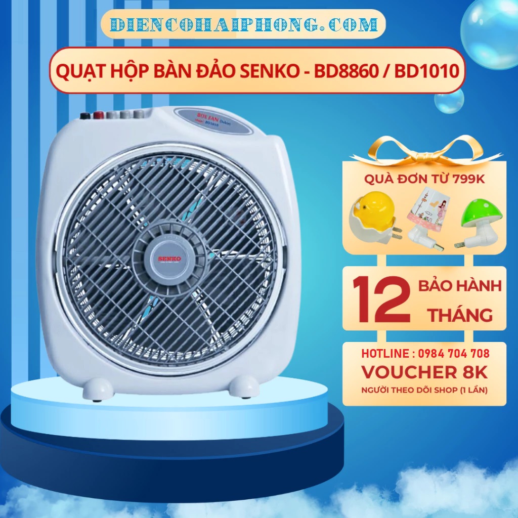 Quạt hộp tản gió Senko BD8860 (47cm, sải cánh 30cm)