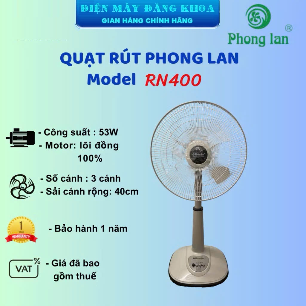 QUẠT RÚT lửng Phong Lan RN400