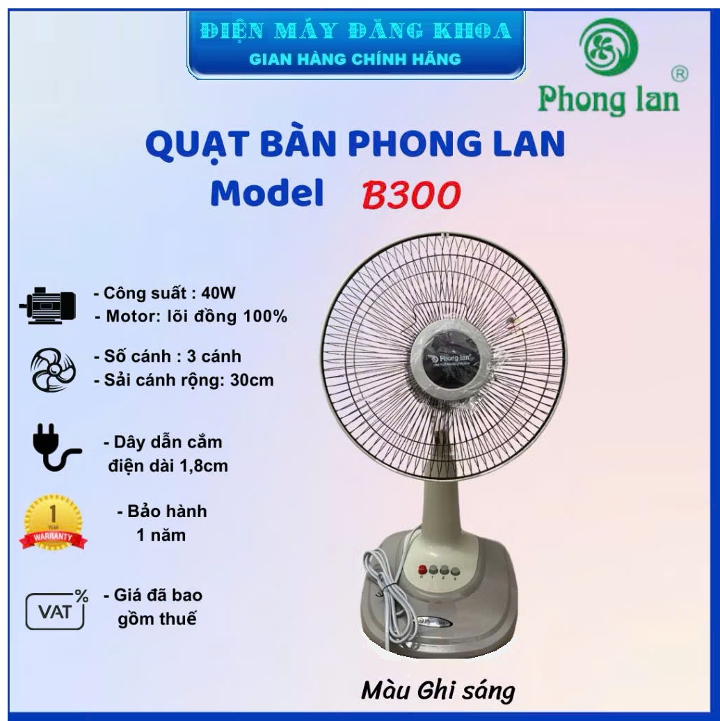 Quạt bàn Phong Lan B300M
