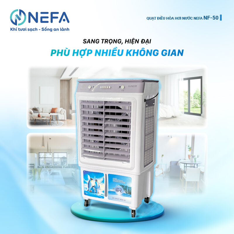 Quạt điều hòa hơi nước Nefa NF-50 50LÍT