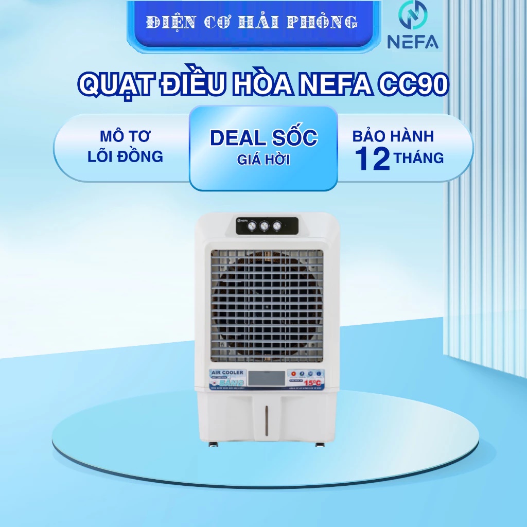 Quạt điều hòa hơi nước Nefa CC90 350w 130L