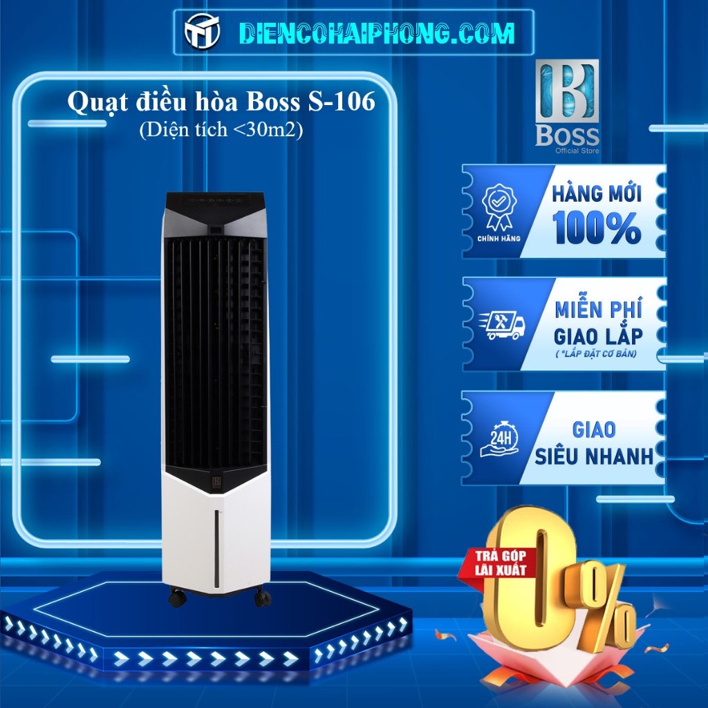 Quạt điều hòa Boss S106 ( ĐẶT HÀNG 2-3 NGÀY )