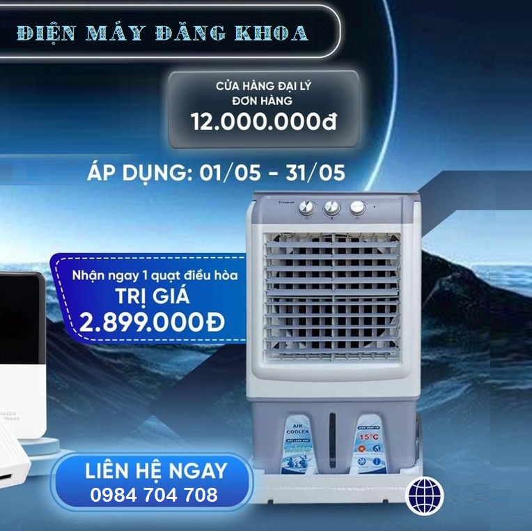 Quạt điều hòa NEFA NF45 45L Tặng đá khô