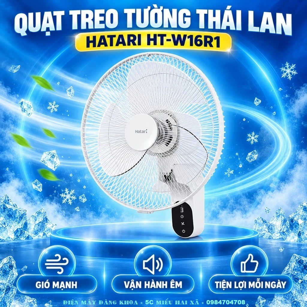Quạt treo tường Hatari HT-W16R1 16inch có khiển