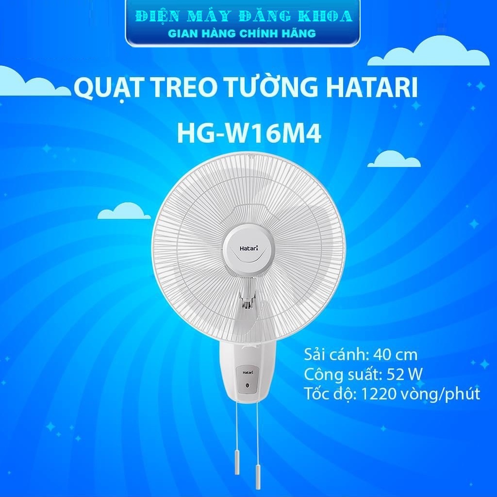 Quạt treo tường Thái Lan Hatari HG-W16M4