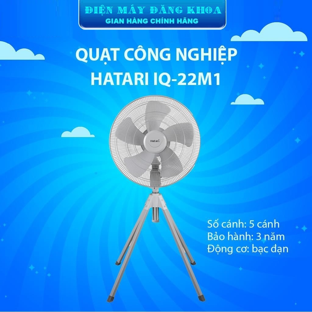 Quạt công nghiệp 4 chân Hatari IQ22M1 197W sải cánh 22 inch