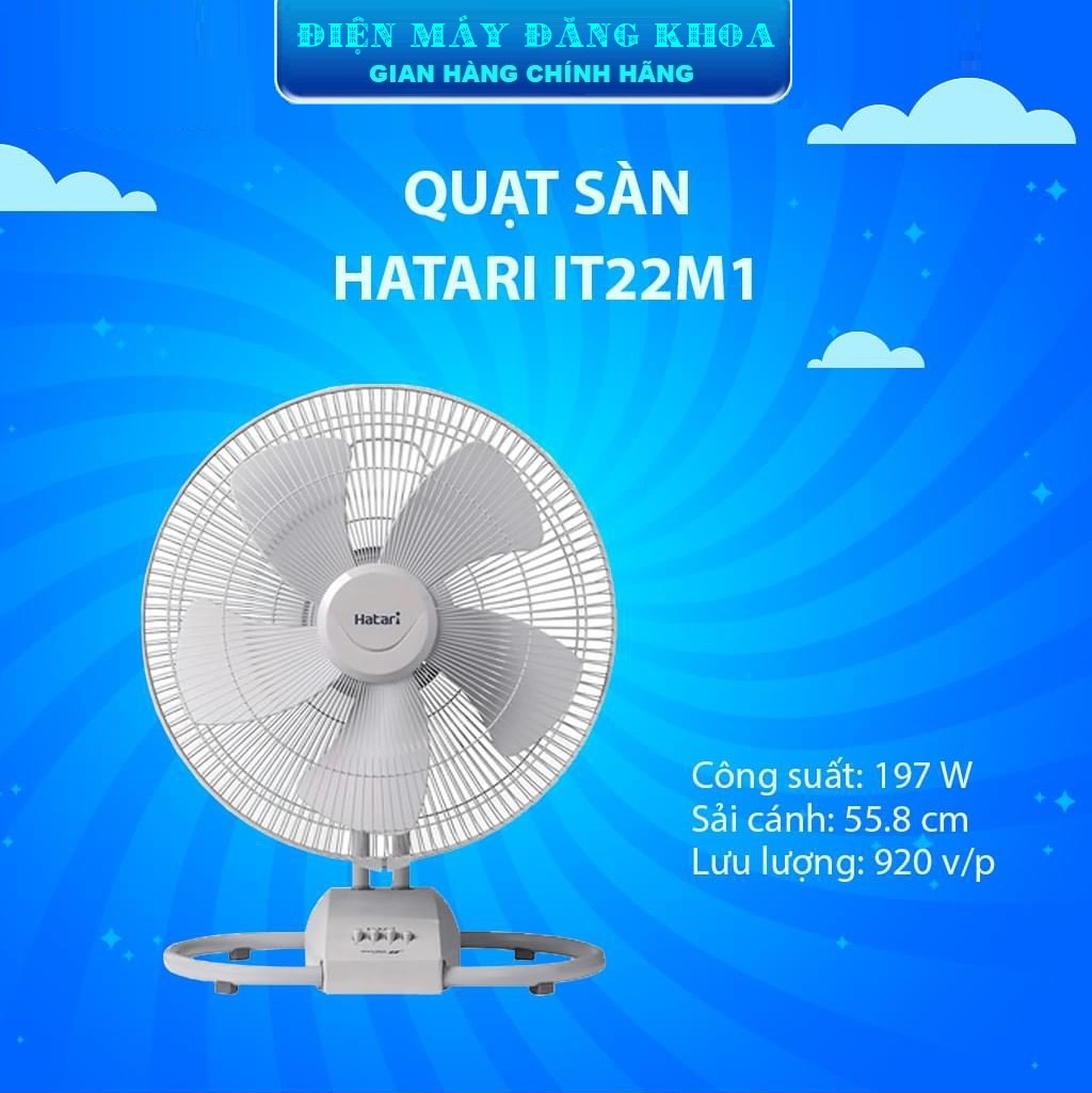 Quạt sàn Hatari IT18M2 Sải cánh 18 inch 126W