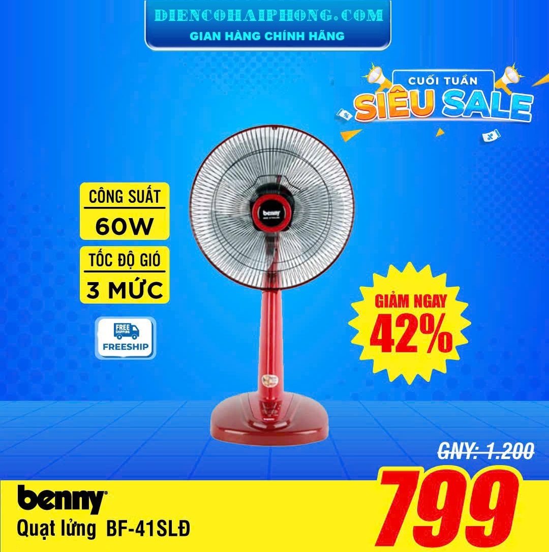 Quạt Lửng Benny BF-41SL-GY , 60W