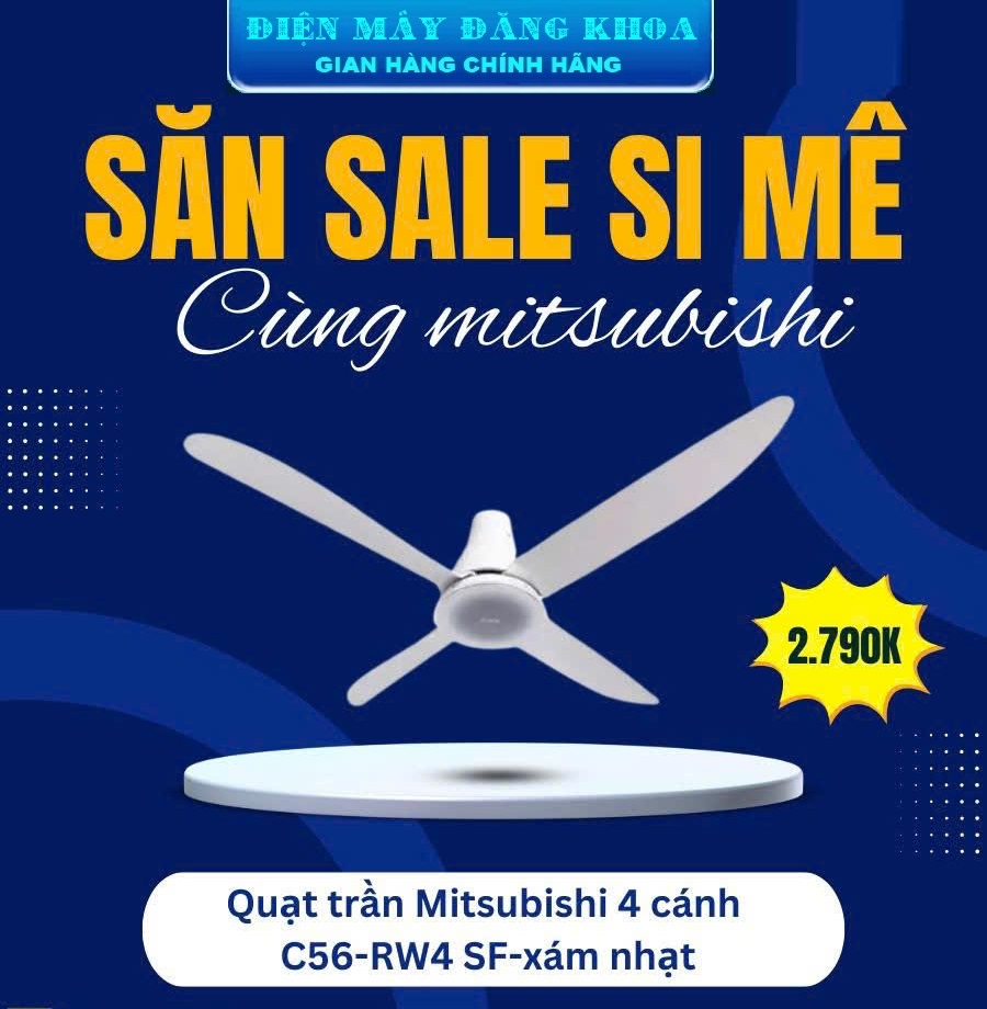 Quạt trần Mitsubishi C56-RW4 - 4 cánh (màu trắng)