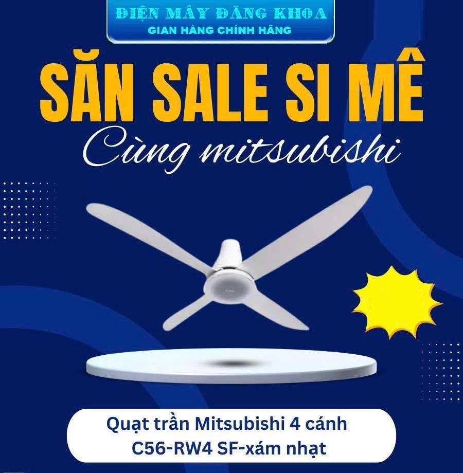 Quạt trần Mitsubishi C56-RW4 - 4 cánh (màu trắng)