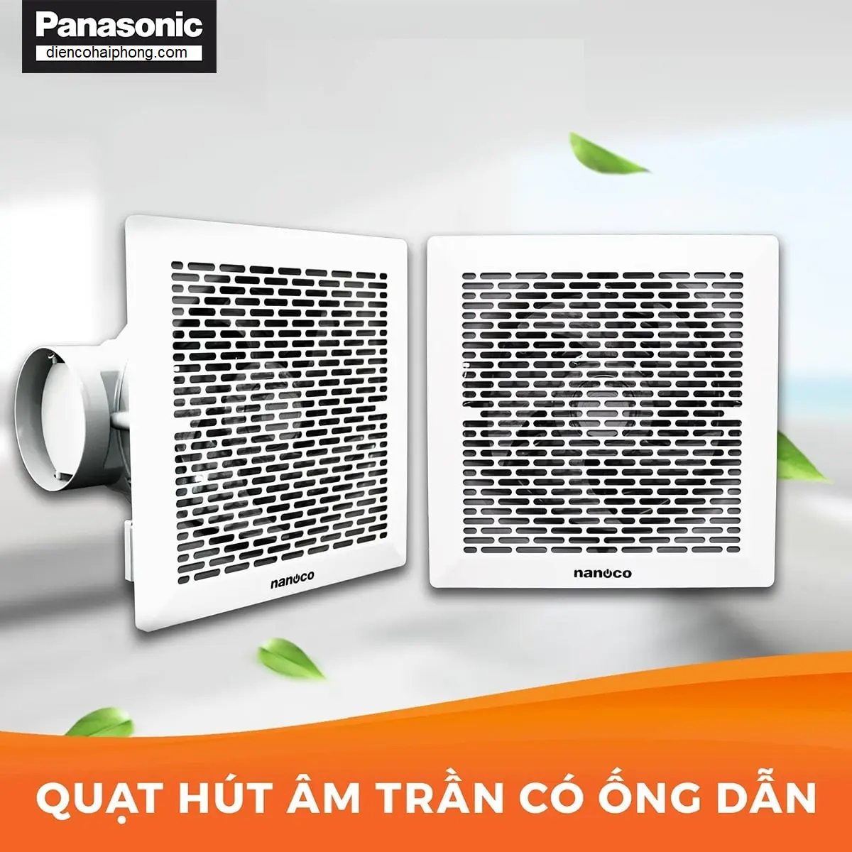 Quạt hút âm trần có ống dẫn 16W Nanoco NCV1520-C 260X260mm