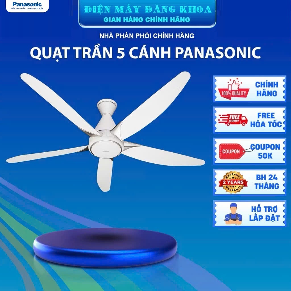 Quạt Trần Panasonic F-60GDS trắng , ty 28.8mm