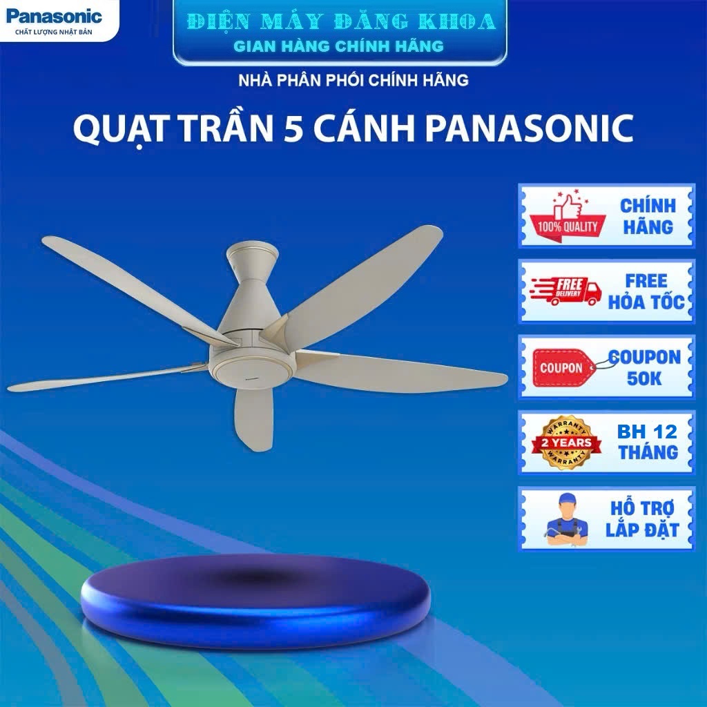 Quạt Trần Panasonic 5 cánh F-60GDS-BE Màu Beige