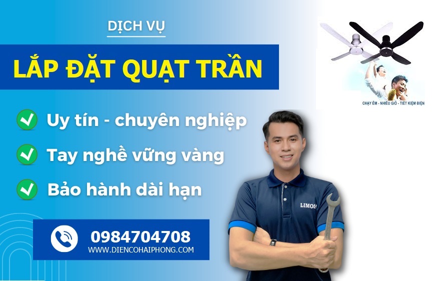 BẢNG GIÁ LẮP ĐẶT QUẠT TRẦN