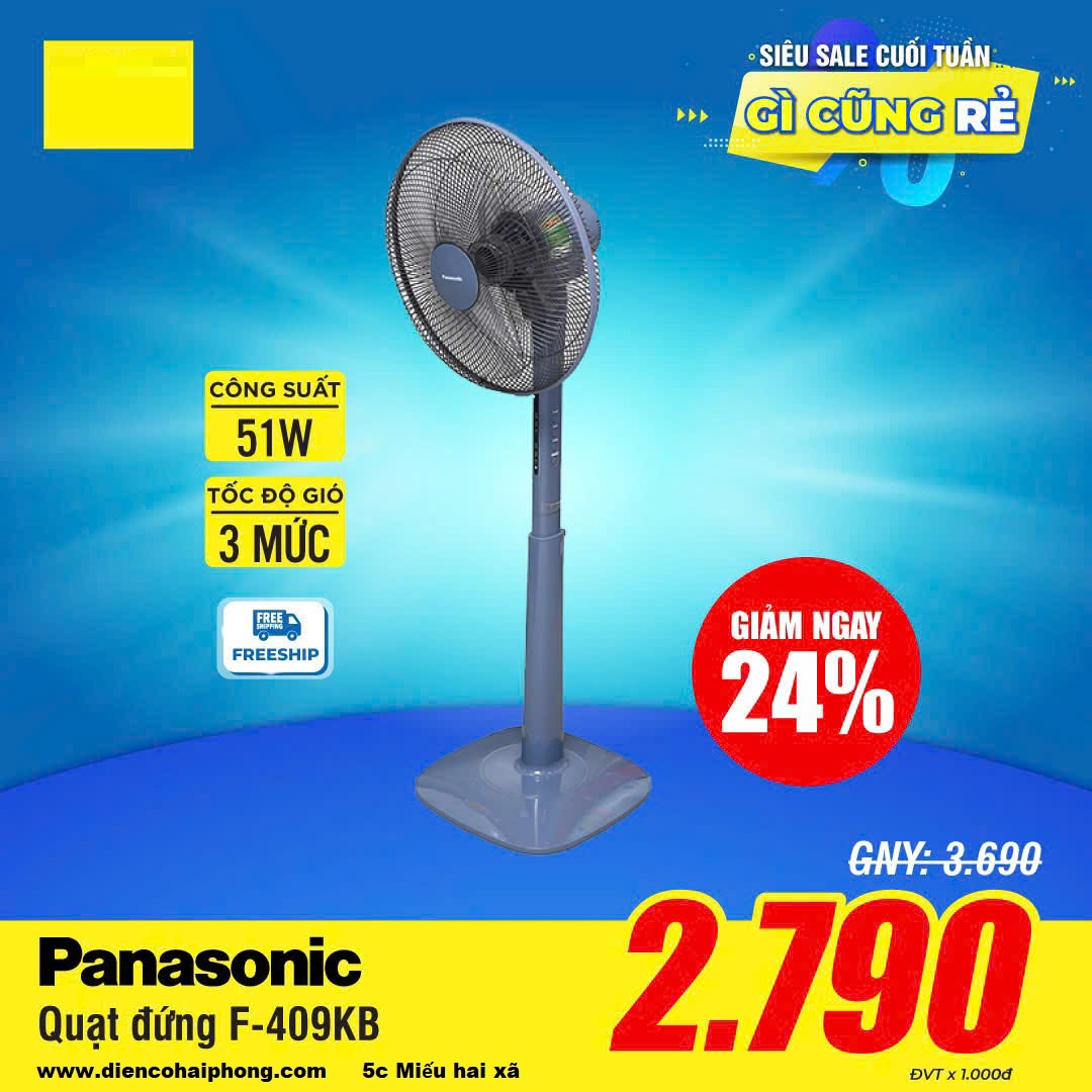 Quạt cây đứng Panasonic F-409KB