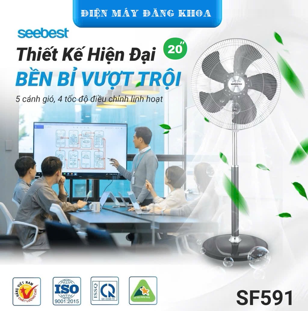 Quạt đứng Seebest SF591B 130w sải cánh 500mm