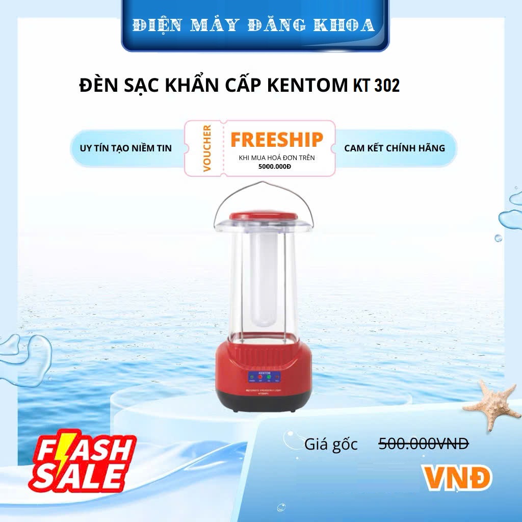 Đèn sạc KenTom KT-302 20W