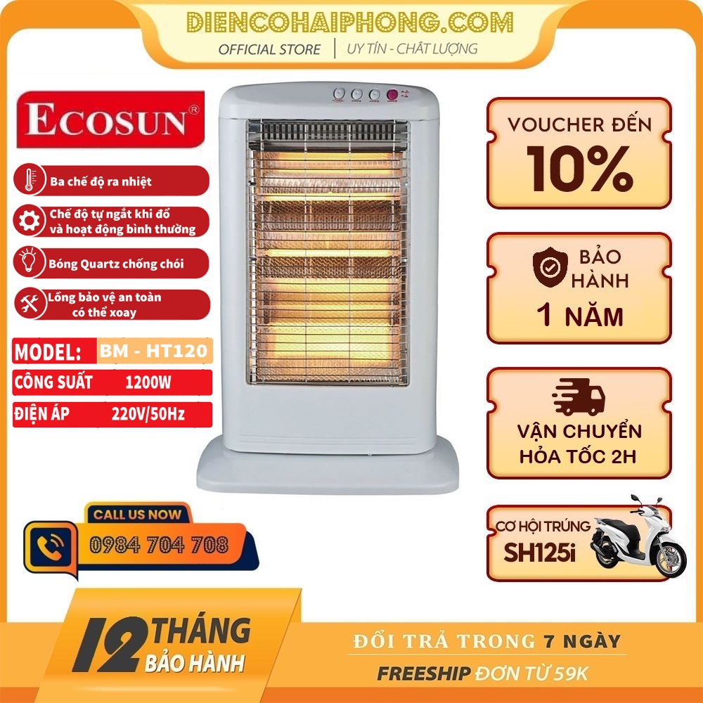 ĐÈN SƯỞI ECOSUN BM-HT120 3 BÓNG