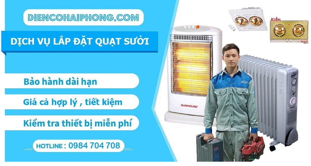 BẢNG GIÁ LẮP ĐẶT QUẠT SƯỞI , ĐÈN SƯỞI