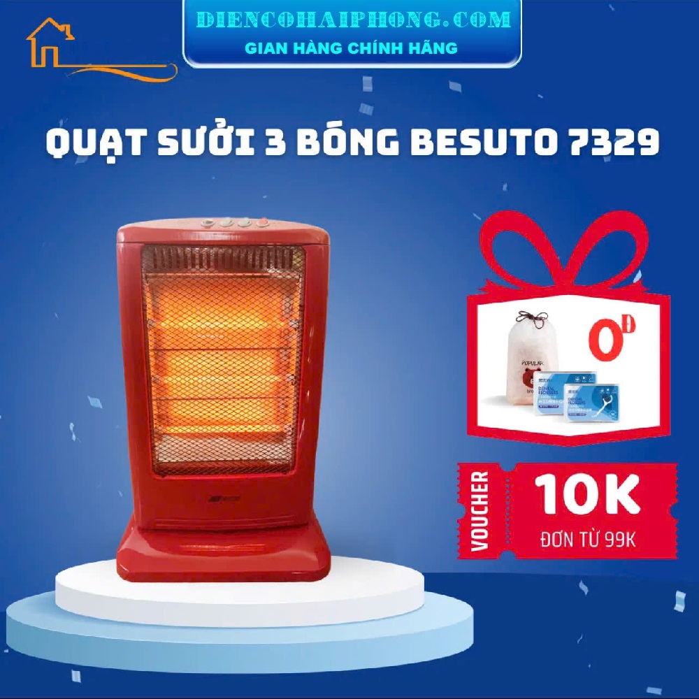 Quạt sưởi 3 bóng Besuto 7329 ( hết hàng )