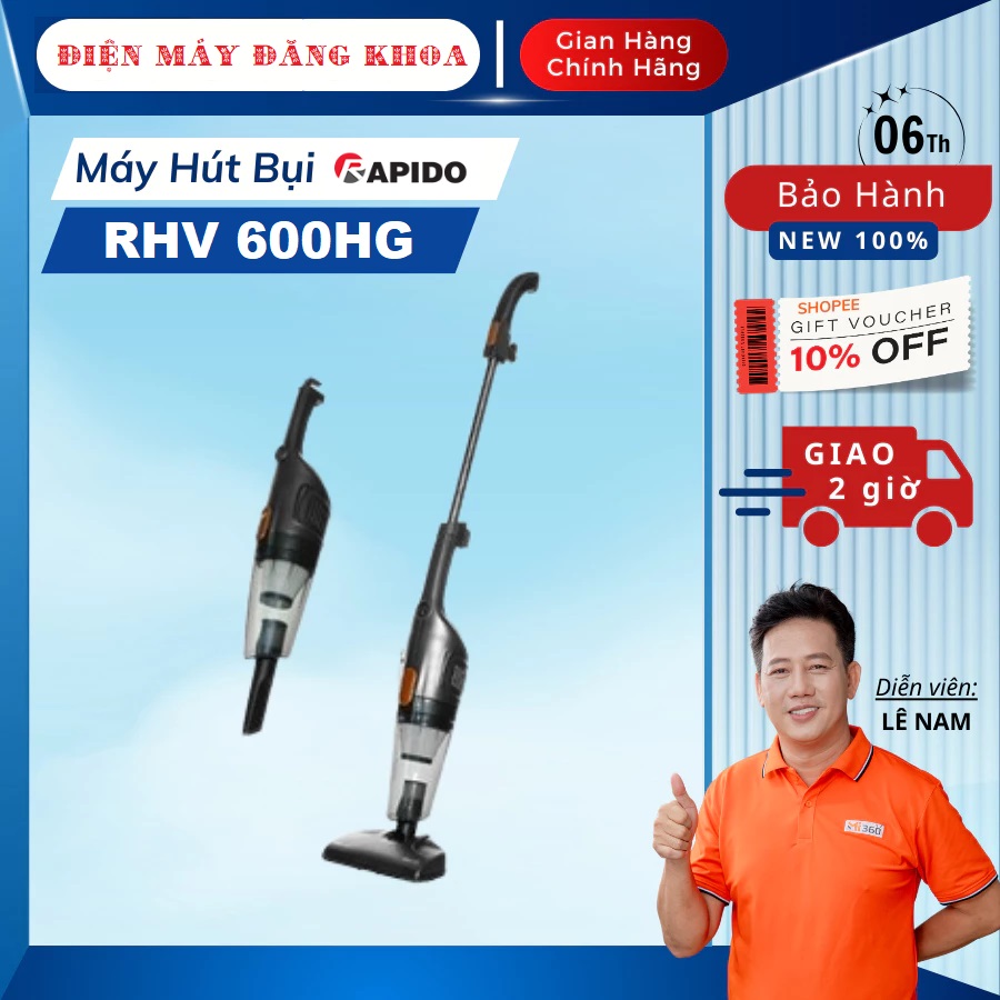 Máy hút bụi cầm tay Rapido RVC-600HG