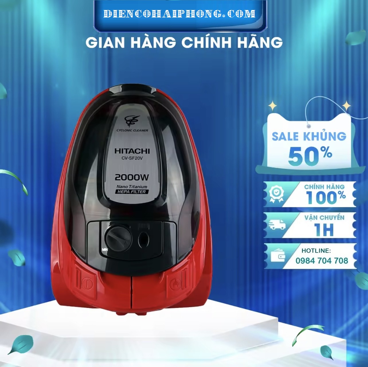Máy hút bụi dạng hộp Hitachi CV-SF20 2000w