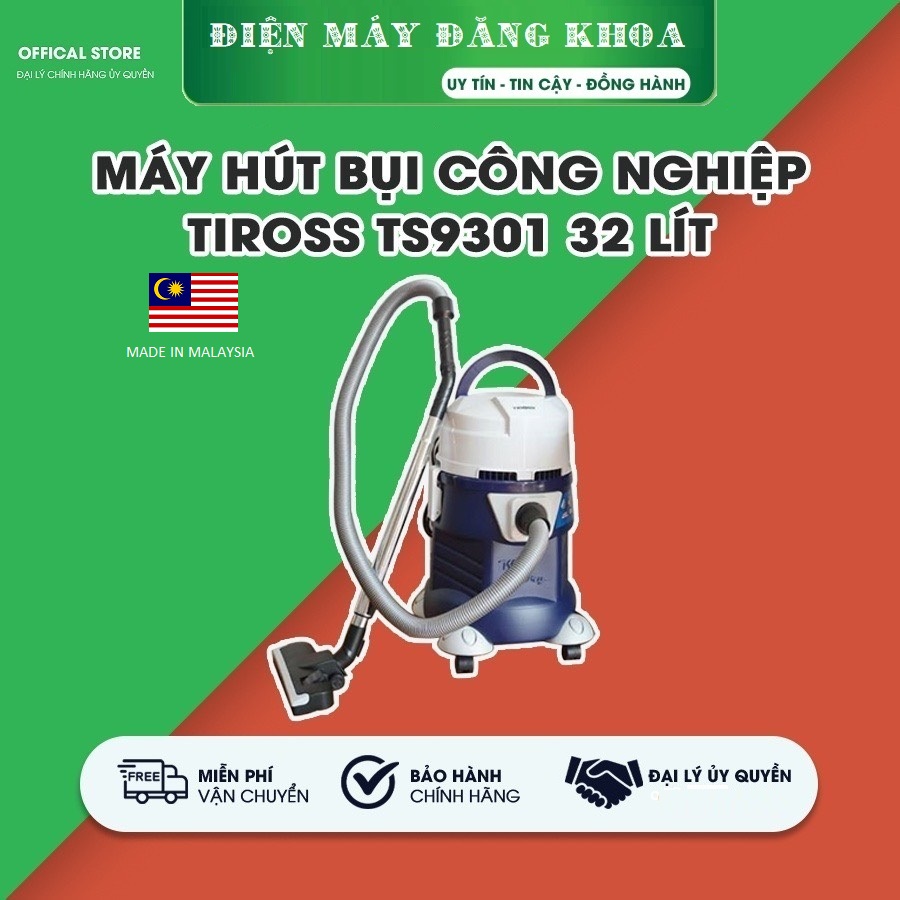 MÁY HÚT BỤI CÔNG NGHIỆP TIROSS TS9301 32L