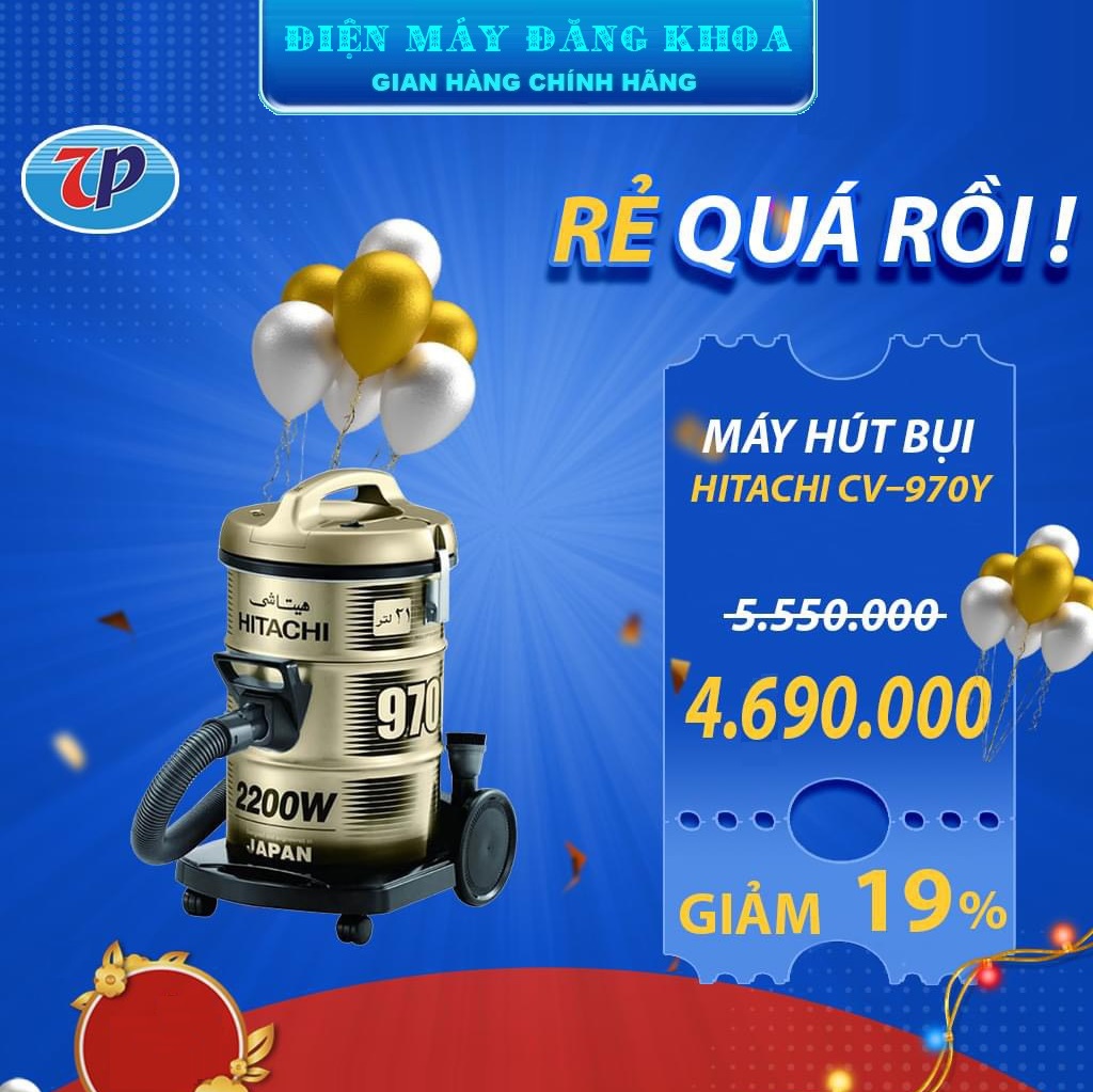 Máy hút bụi công nghiệp Hitachi CV-970Y/BR