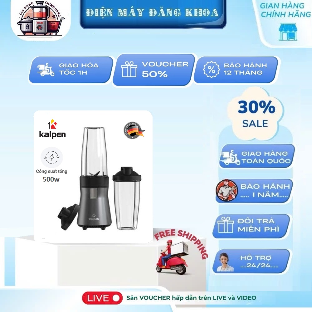 Máy xay đa năng 2 cối Kalpen B10 500W