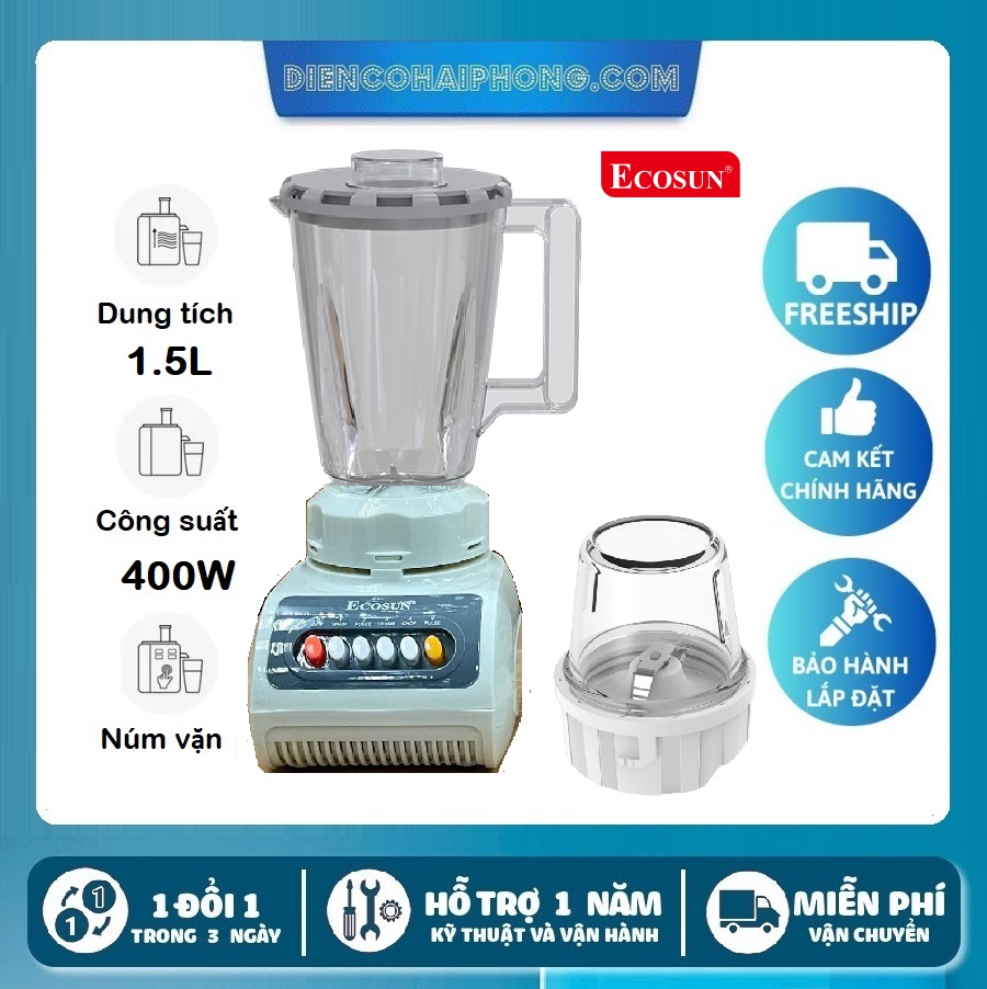Máy xay sinh tố Ecosun 2 cối  BM-BL4002 400w