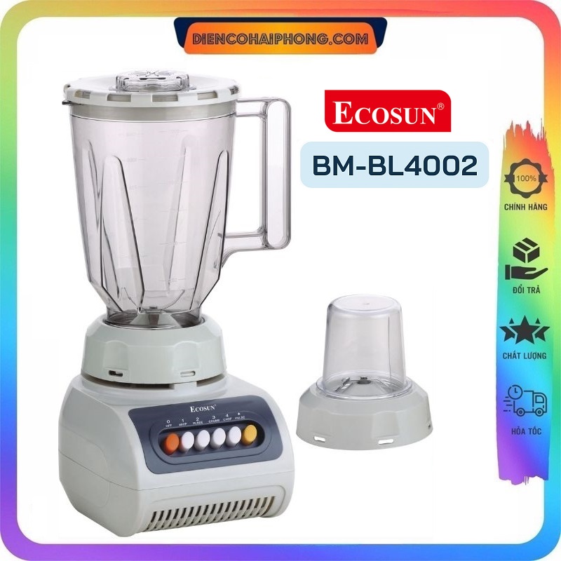 Máy Xay Sinh Tố 2 Cối Nhựa ECOSUN BL4002