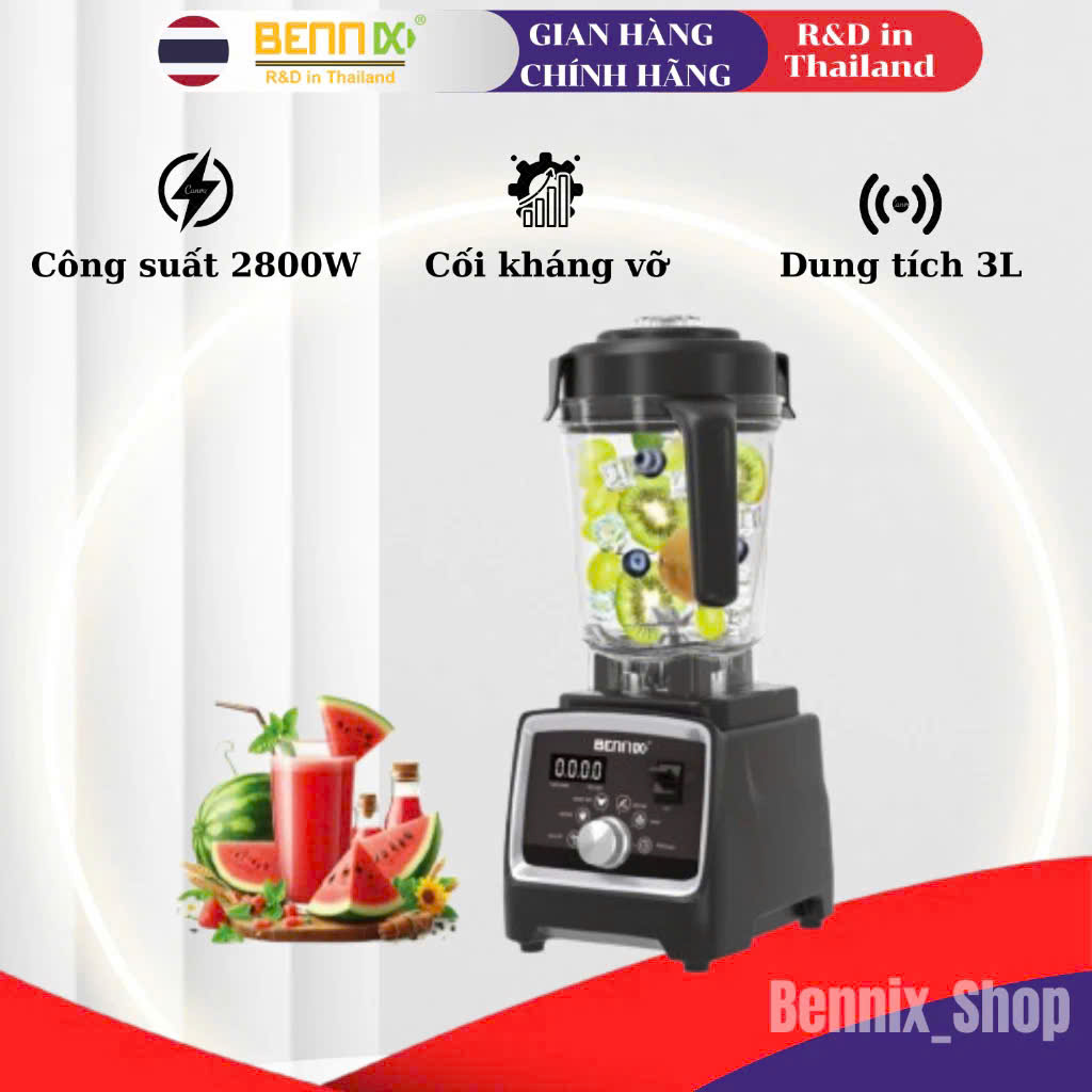 Máy xay sinh tố công nghiệp Bennix BN-228BL - 2800W - 3 lít