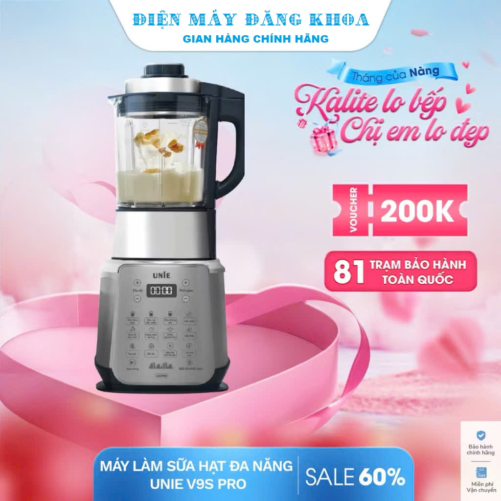 Máy làm sữa hạt Unie V9S pro tặng Bình nước