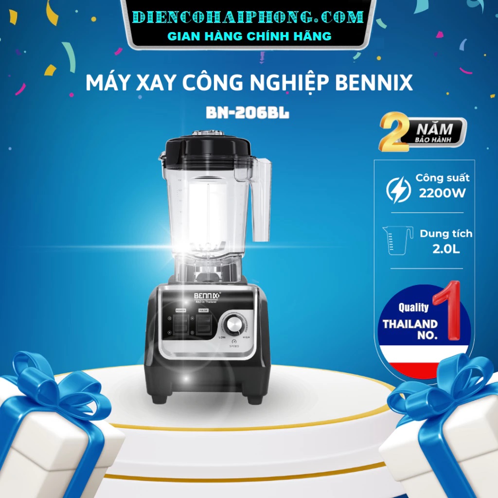 Máy xay công nghiệp Bennix BN-206BL  2200W