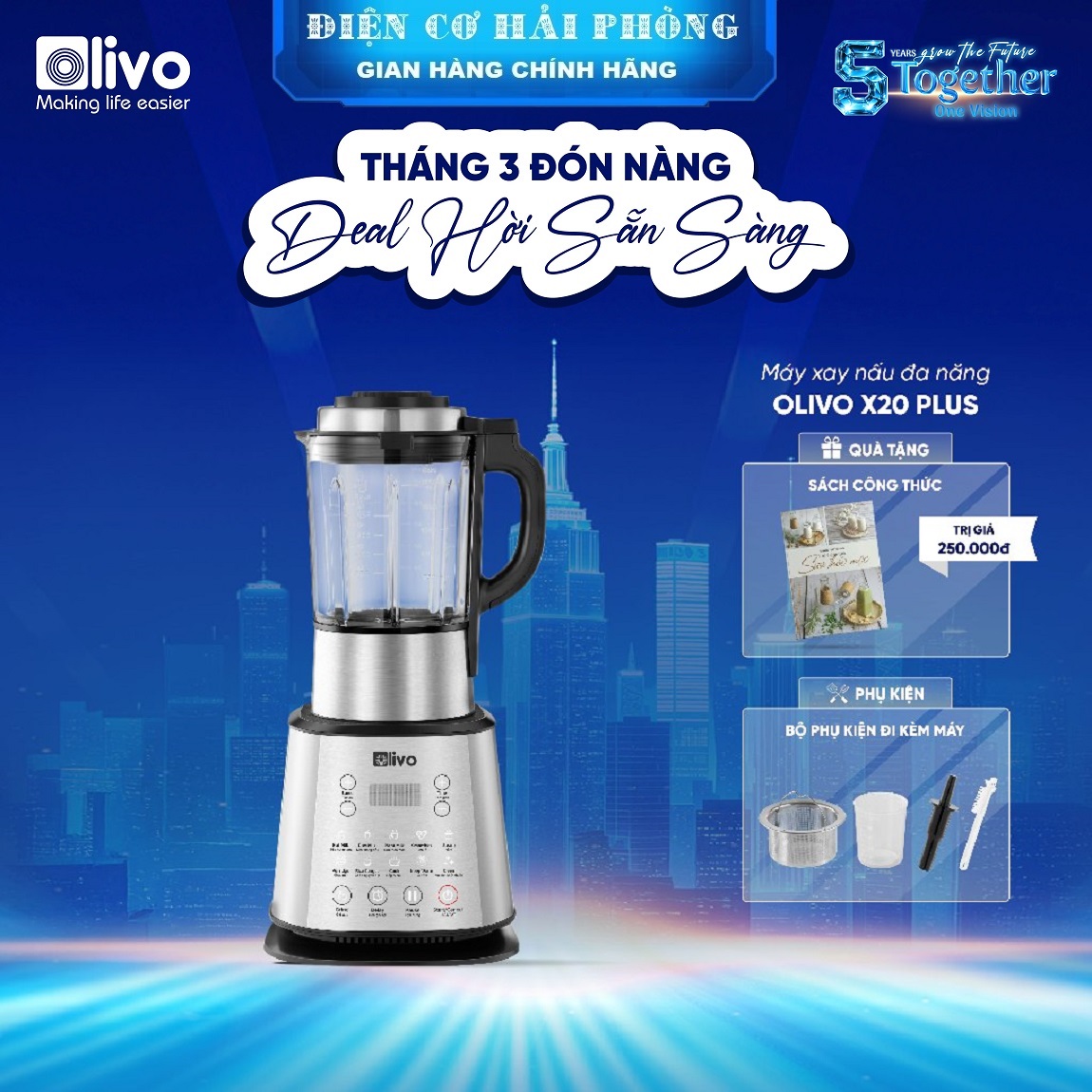 Máy làm sữa hạt OLIVO X20 PLUS