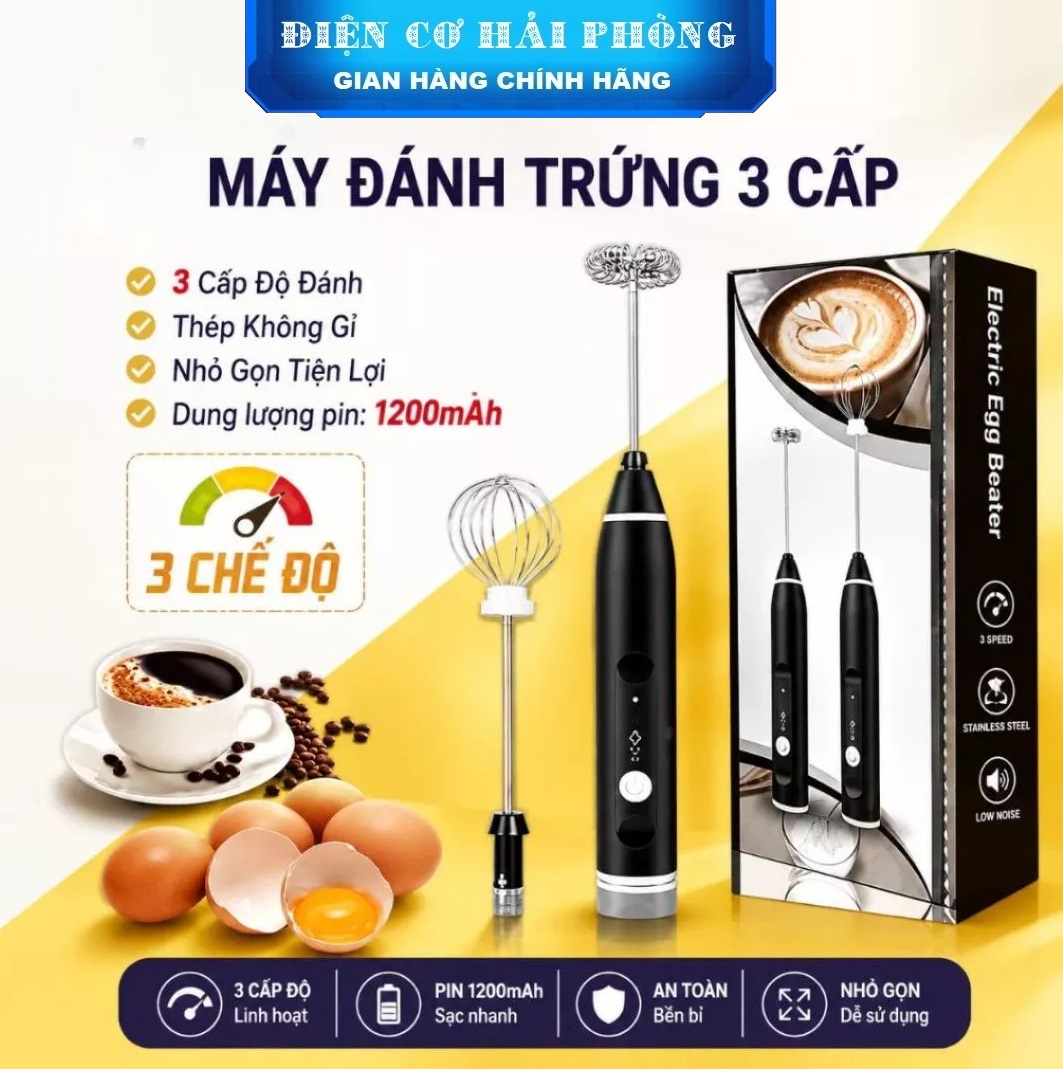 Máy Đánh Trứng tạo bọt cafe Mini Cầm Tay
