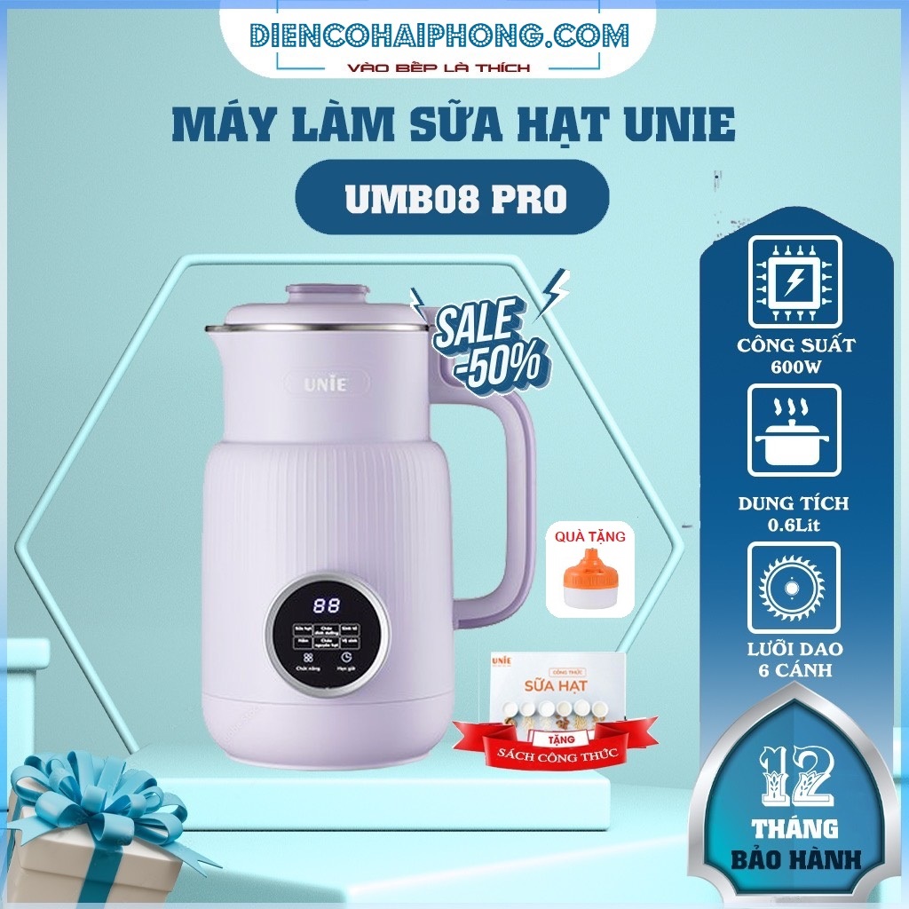 Máy Làm Sữa Hạt Đa Năng Mini Unie UMB08