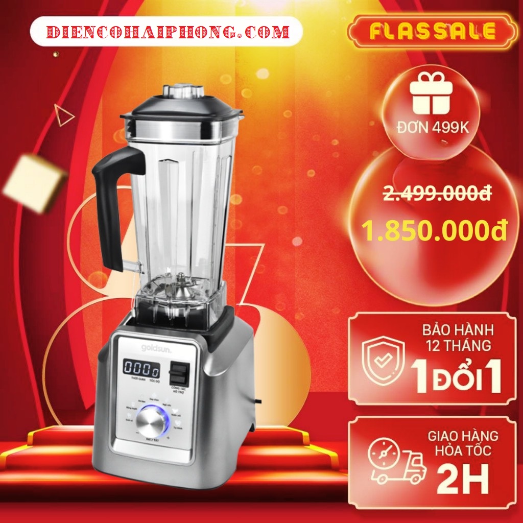 MÁY XAY SINH TỐ CÔNG NGHIỆP GOLDSUN 2.0 LÍT GBL-4160 2500w
