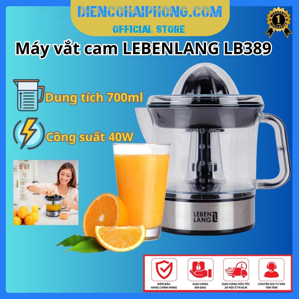 Máy vắt cam Lebenlang LB389 0,7 lít 40W