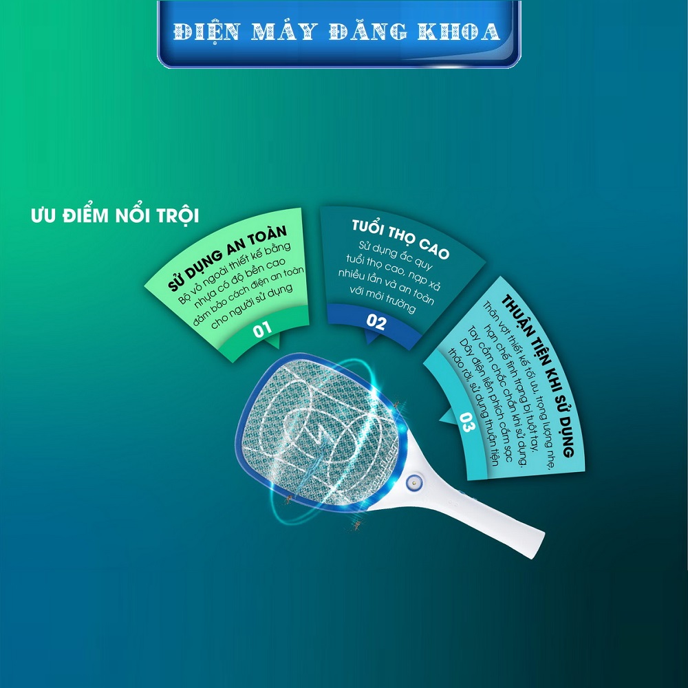 Vợt bắt muỗi Rạng Đông VBM RD.03