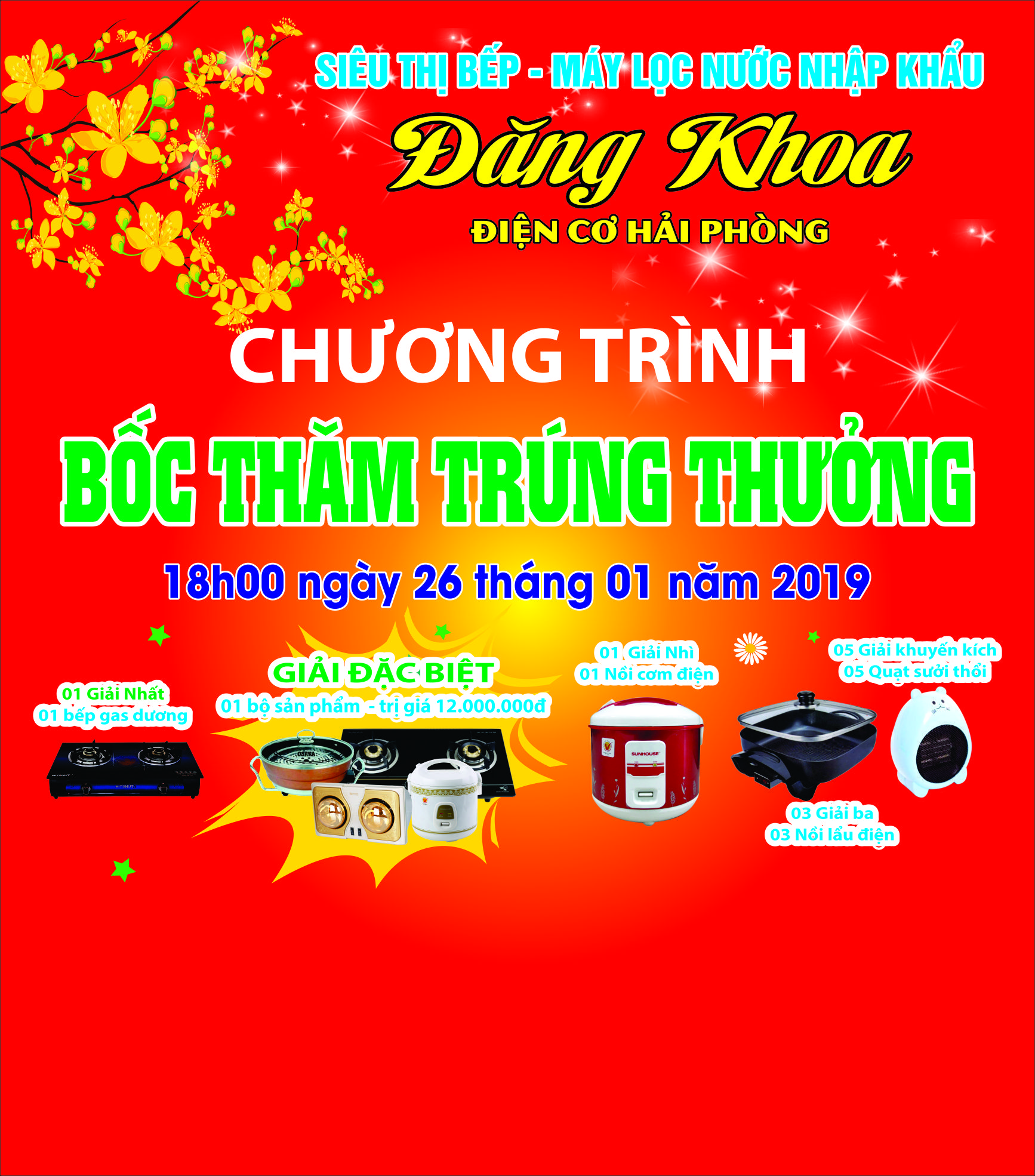 Tri ân khách hàng - Khuyến mại đón xuân sang 13 đến 28 - 1 - 2019