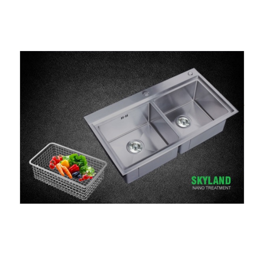 CHẬU RỬA BÁT HANDMADE Eurosun SKYLAND EU-8246HS